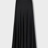 Hot Basic Ribbed Knit Skirt 32"-Black Teen Skirts