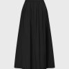 New Gathered Waist Skirt-Black Skirts