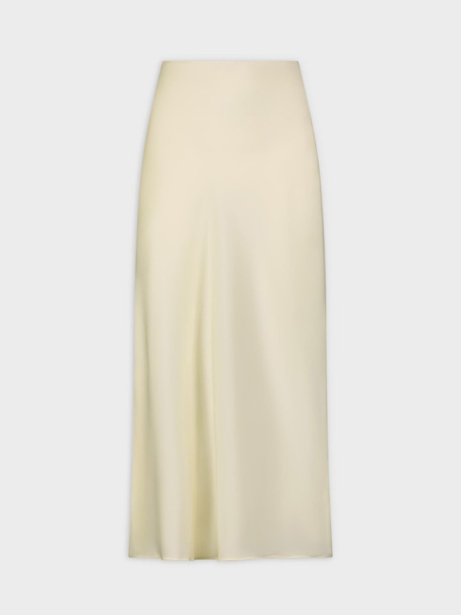 Online Satin Slip Skirt-Cream Skirts