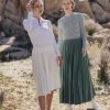 New Pleated Skirt 26"-Pure White Skirts