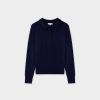 Wholesale Mesh Top Sweater-Navy Tops