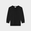 Wholesale Basic Crew Sweater (3Q) - Black Tops