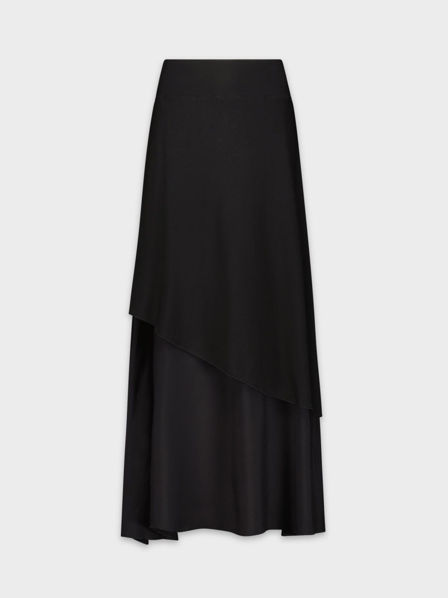 Wholesale Double Layer Skirt-Black Skirts