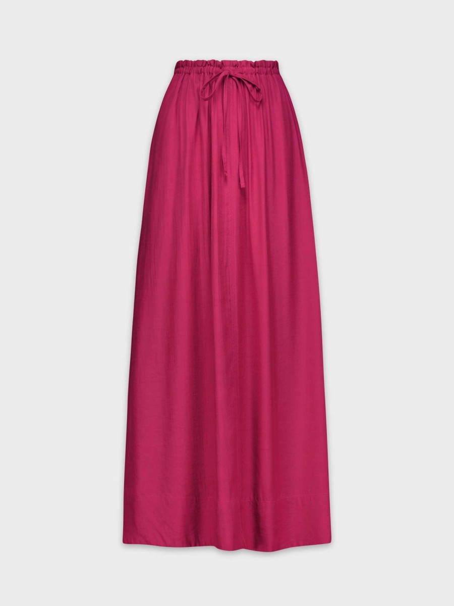 Best Drawstring Ruffle Skirt-Hot Pink Skirts