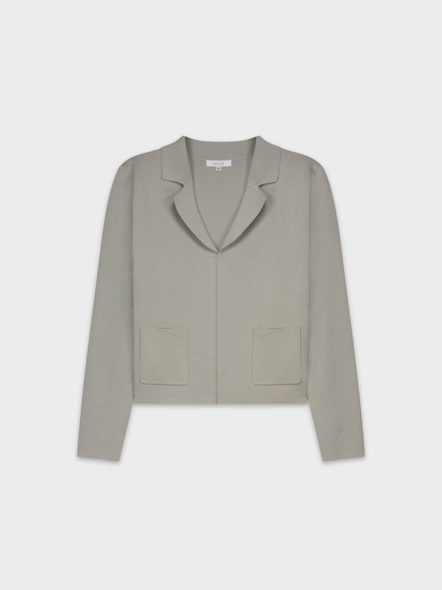 Clearance Lightweight Blazer-Sage Tops