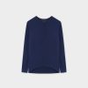 Online Ribbed Dolman Tee -Navy Tees