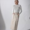 Hot Silk Knit Cropped Cardigan-Ivory Tops