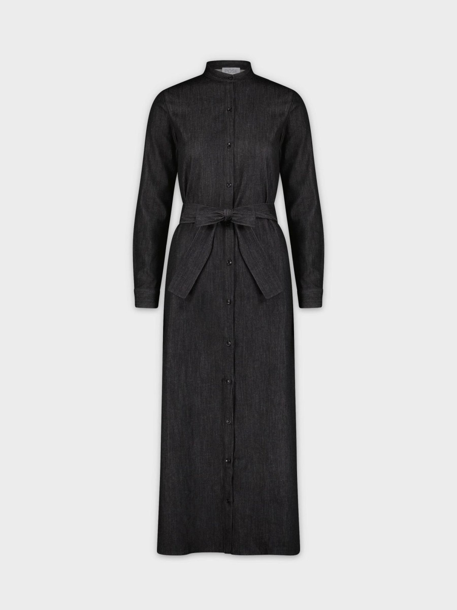 Best Long Shirtdress-Black Denim Dresses