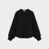 Best Gathered Top Blouse-Black Tops