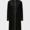 New Velour Hoodie Dress 40"-Black Dresses