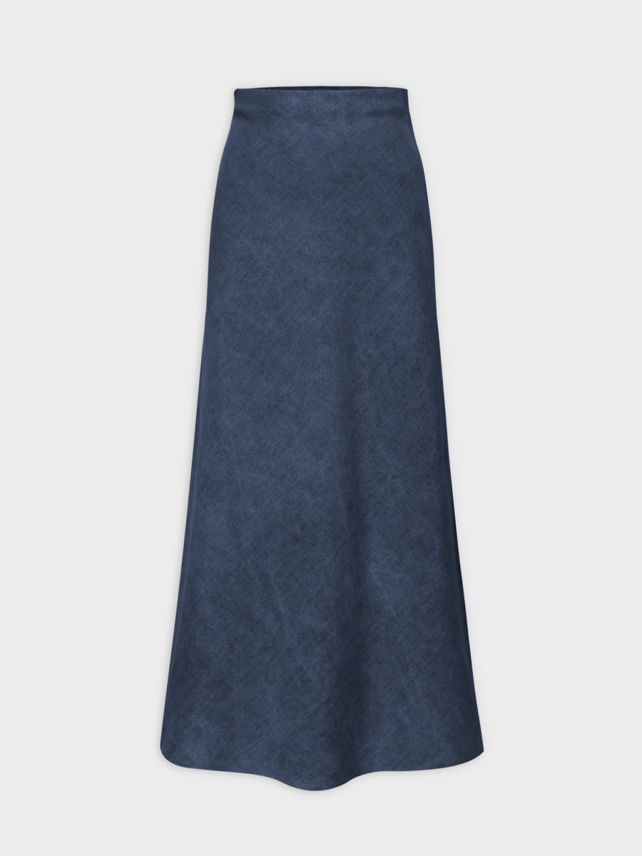 Online Classic Denim Skirt 37"-Medium Blue Skirts