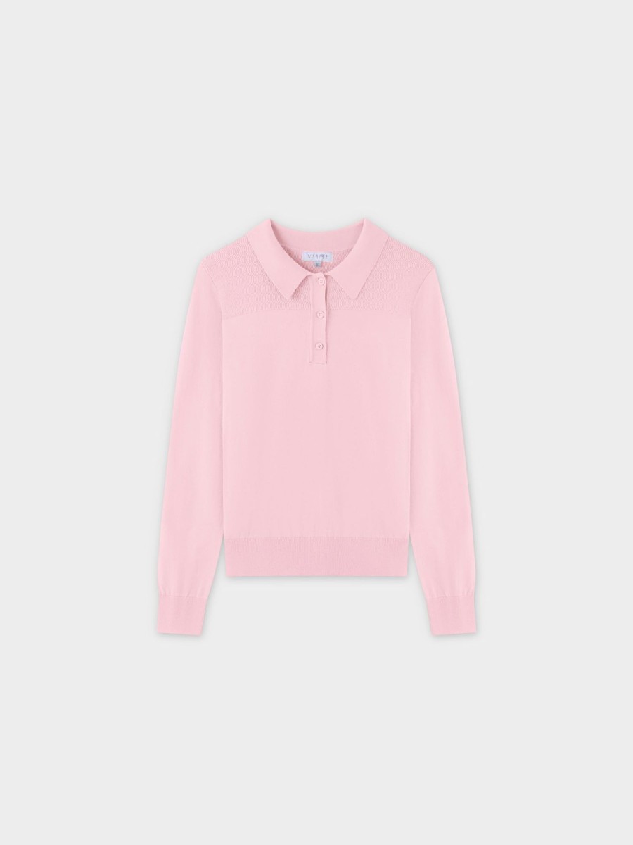 New Mesh Top Sweater-Light Pink Tops