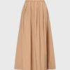 New Gathered Waist Skirt-Sand Skirts