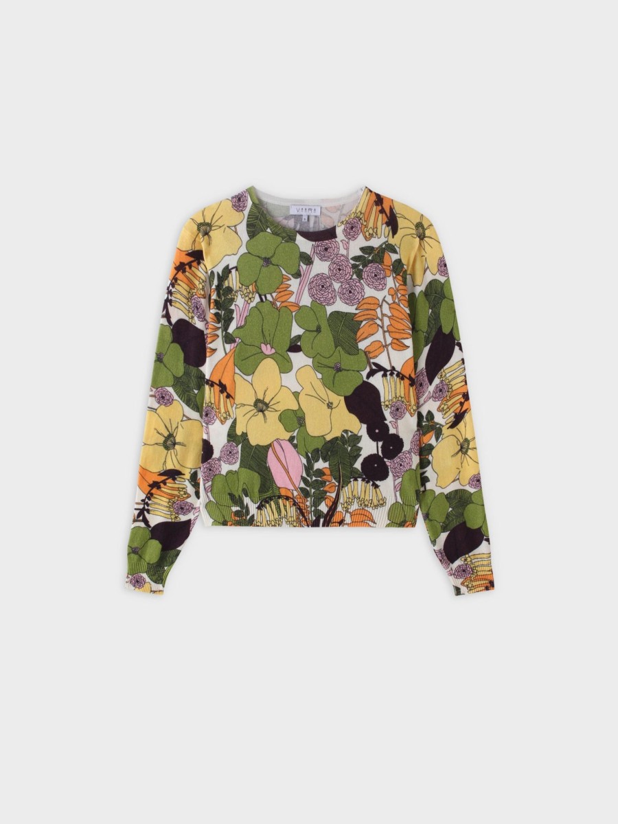 New Printed Sweater-Retro Tops