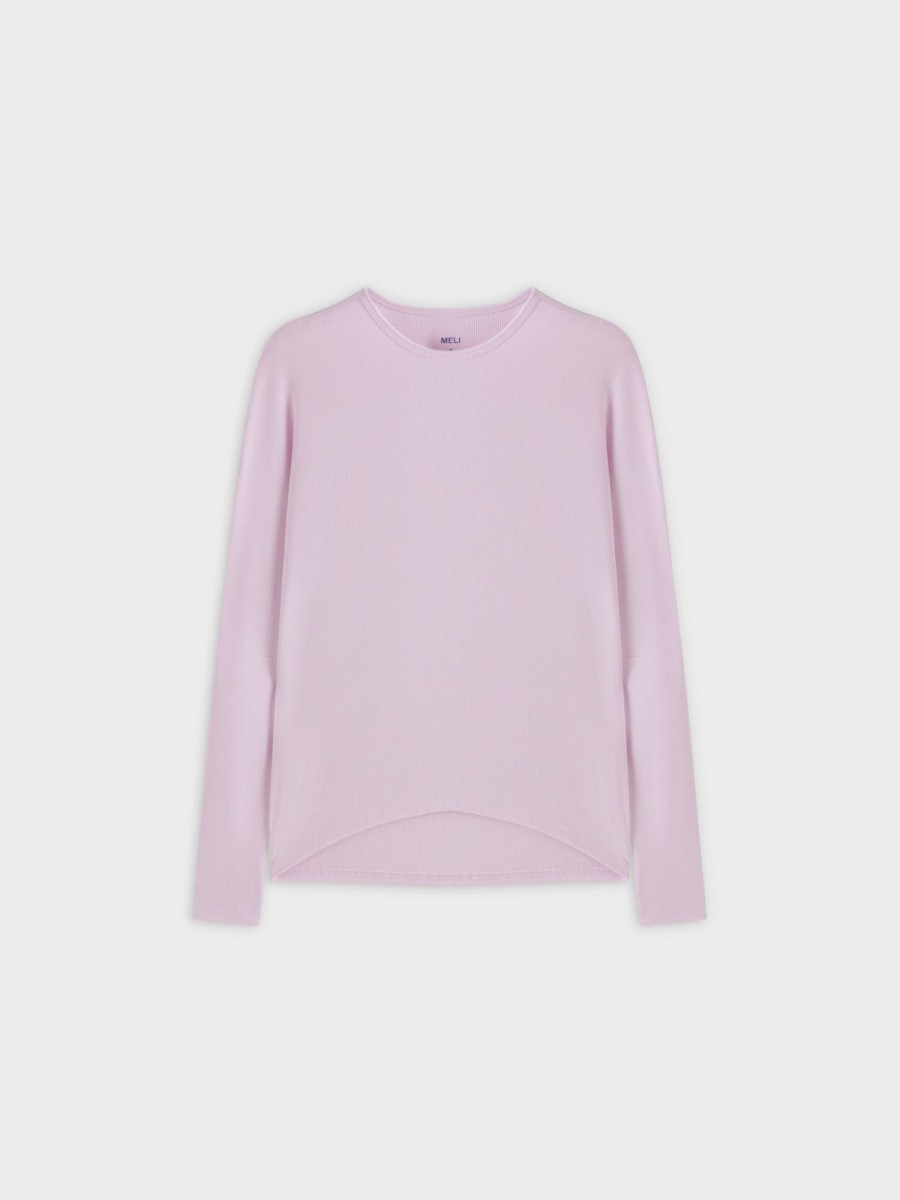 New Crew Ribbed Dolman-Lavender Tees