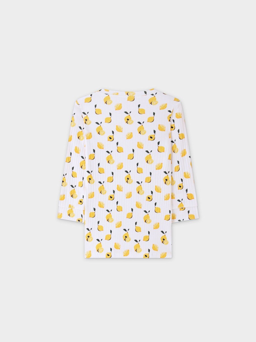 Best Layered 3Q Sleeve Tee -Lemon Teen Tops