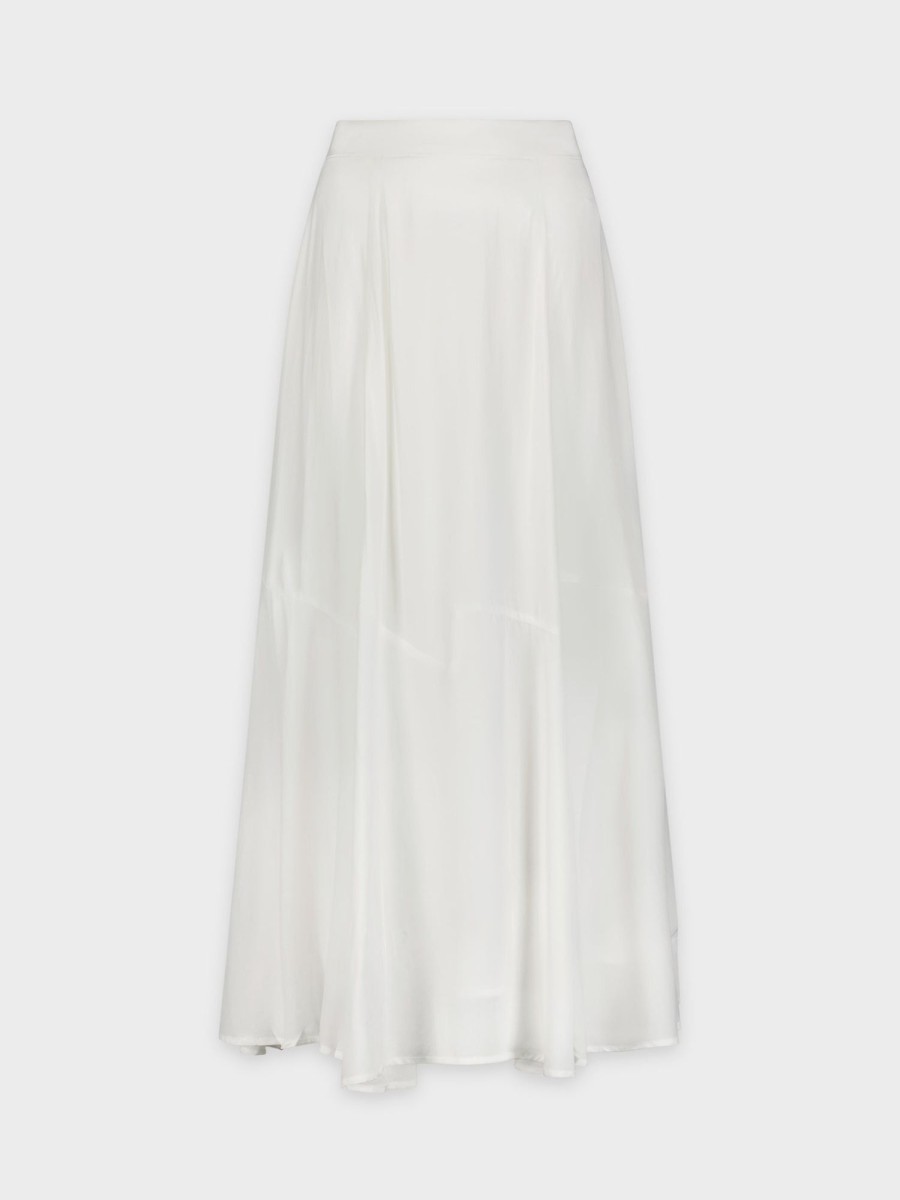 Hot Trumpet Flare Skirt-White Skirts