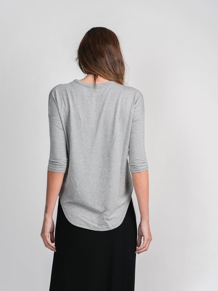 Wholesale Swing Tee (3Q)-Heather Grey Tees