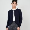 New Banded Shrug-Navy Tops