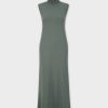 New Sleeveless Turtleneck Dress-Sage Sets