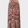 Online Covered Band Pleated Skirt 37"-Abstract Multi Skirts