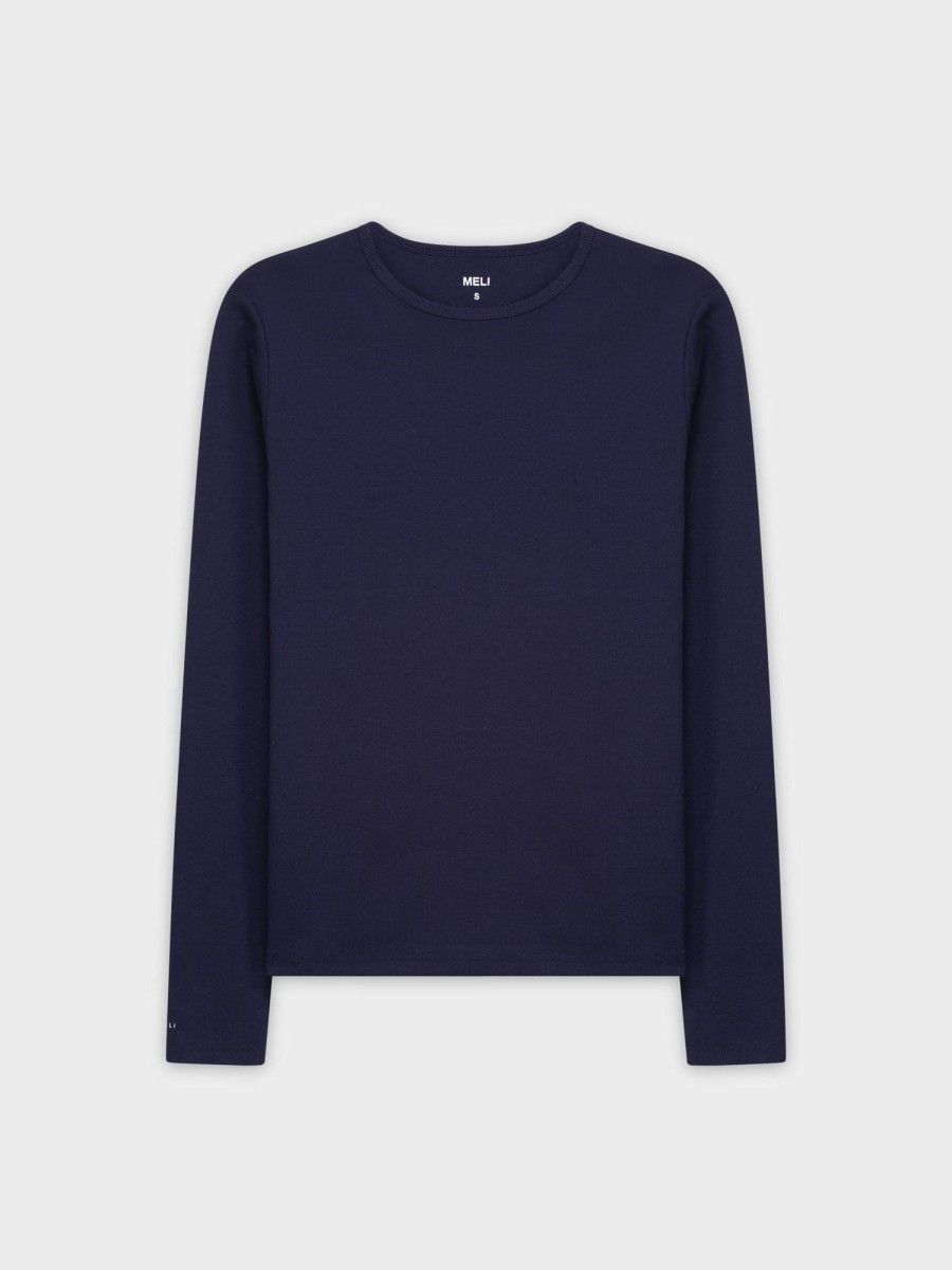 Online Classic Tee Long Sleeve-Navy Tees