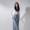 New Classic Denim Skirt 37"-Light Blue Skirts