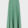 Wholesale Pleated Skirt 37"-Green Skirts