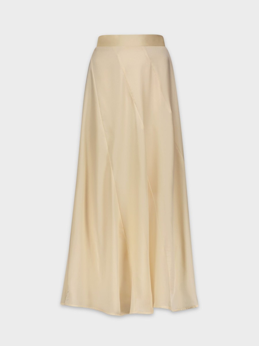 Online Full Satin Skirt-Vanilla Skirts