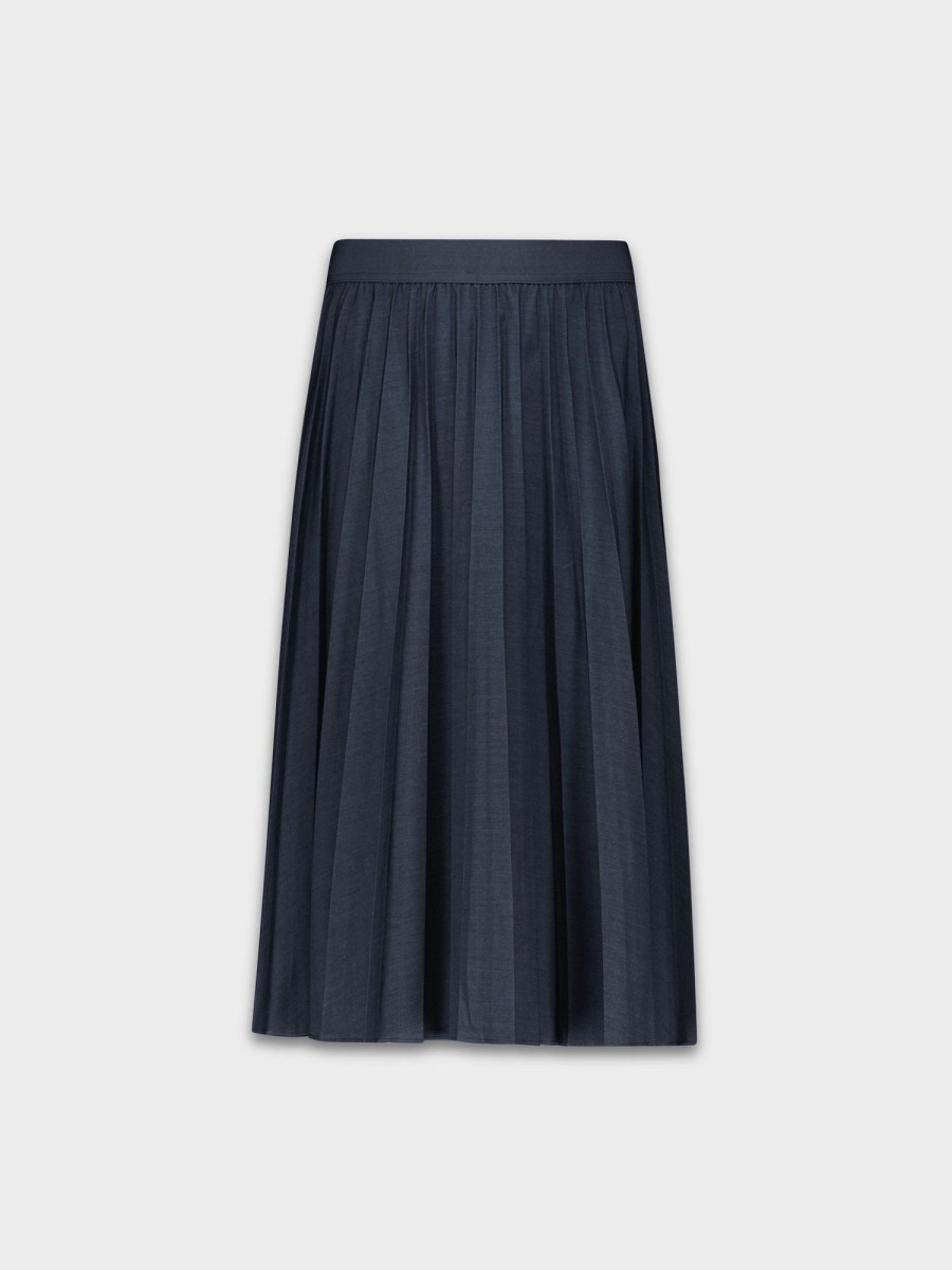 Wholesale Pleated Skirt 27" - Dark Denim Skirts