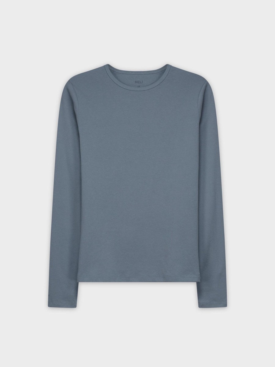 Hot Classic Tee Long Sleeve-Denim Blue Tees