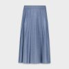 Clearance Pleated Skirt 27"- Light Denim Skirts