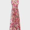 Wholesale Pleated Slip Dress-Floral Teen Dresses