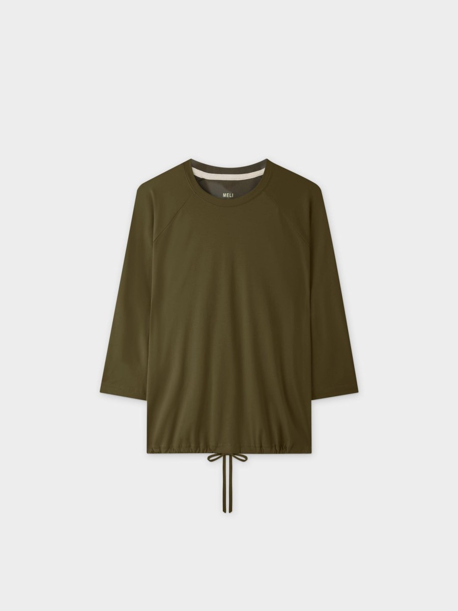 Wholesale Drawstring Tee-Olive Tees