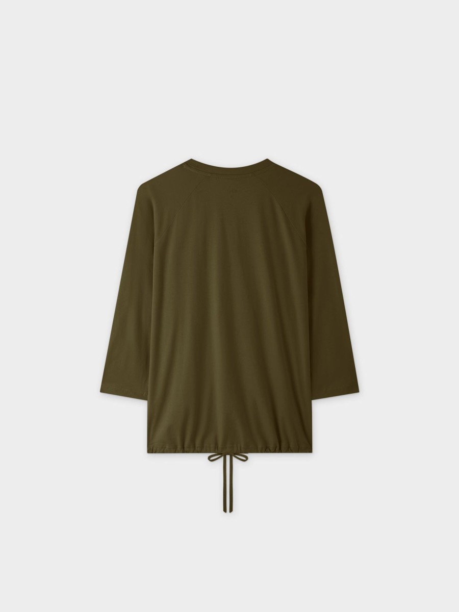 Wholesale Drawstring Tee-Olive Tees