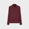 Online Ribbed Jersey Turtleneck-Purple Tops