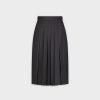 Clearance Front Pleat Skirt-Black Skirts