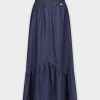 Online Scalloped Maxi Skirt-Denim Teen Skirts