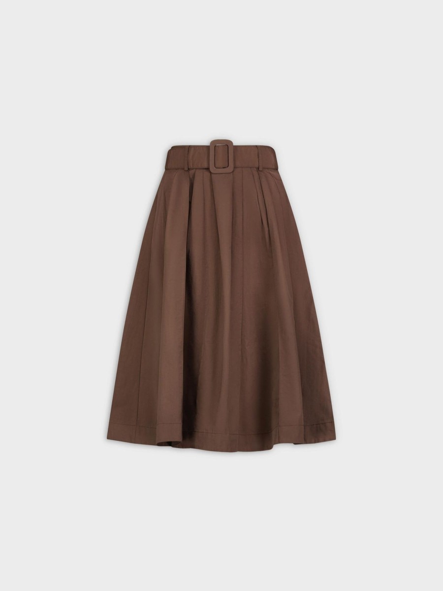 Wholesale Belted Skirt-Brown Teen Skirts