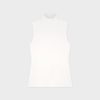 Clearance Sleeveless Mock Turtleneck-Cream Tops