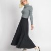 Best Trumpet Flare Skirt-Black Skirts