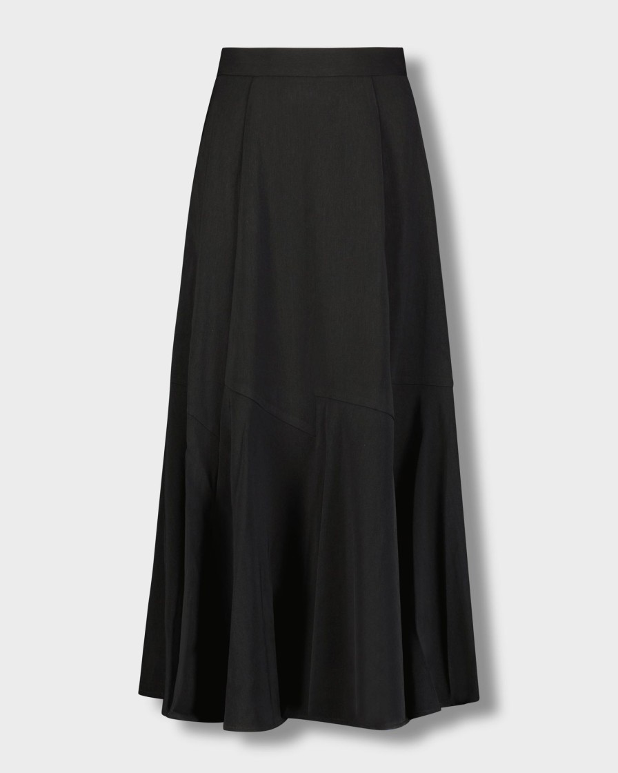 Best Trumpet Flare Skirt-Black Skirts