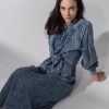 Best Gathered Top Blouse-Washed Blue Denim Tops