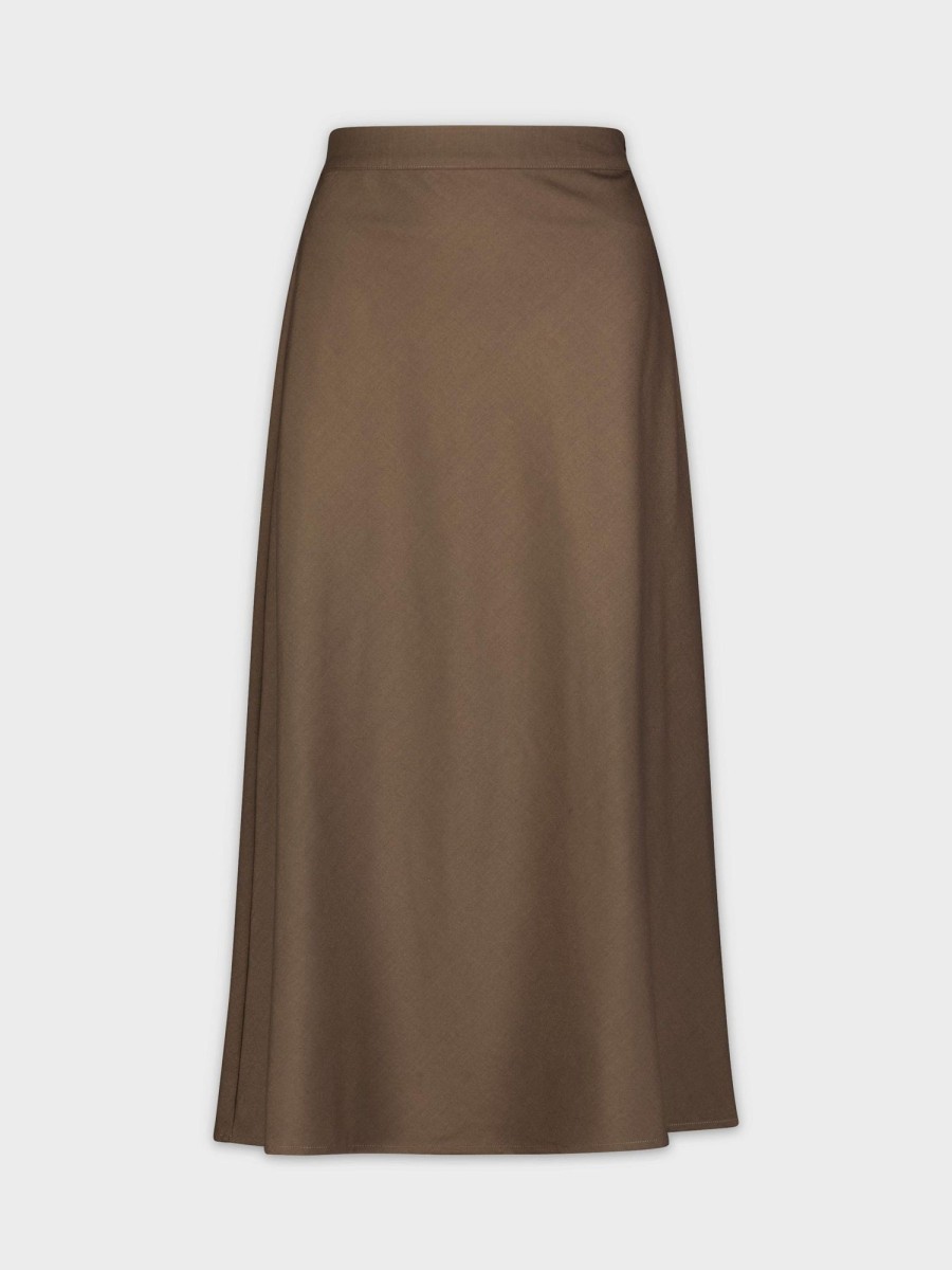 Hot Classic A-Line Skirt-Brown Skirts