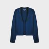 Clearance Knit Blazer-Navy Tops