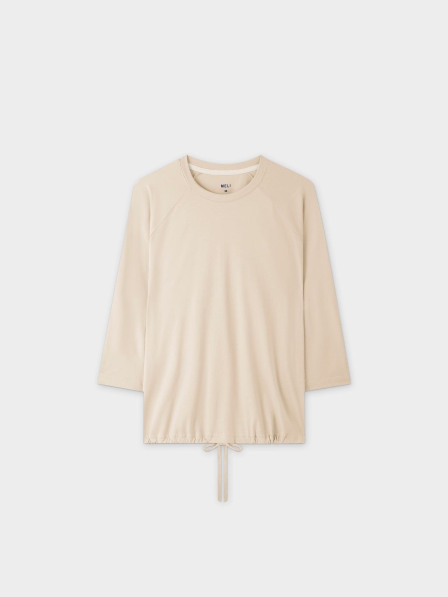 Hot Drawstring Tee-Tan Tees