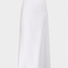 Hot Satin Slip Skirt-White Skirts