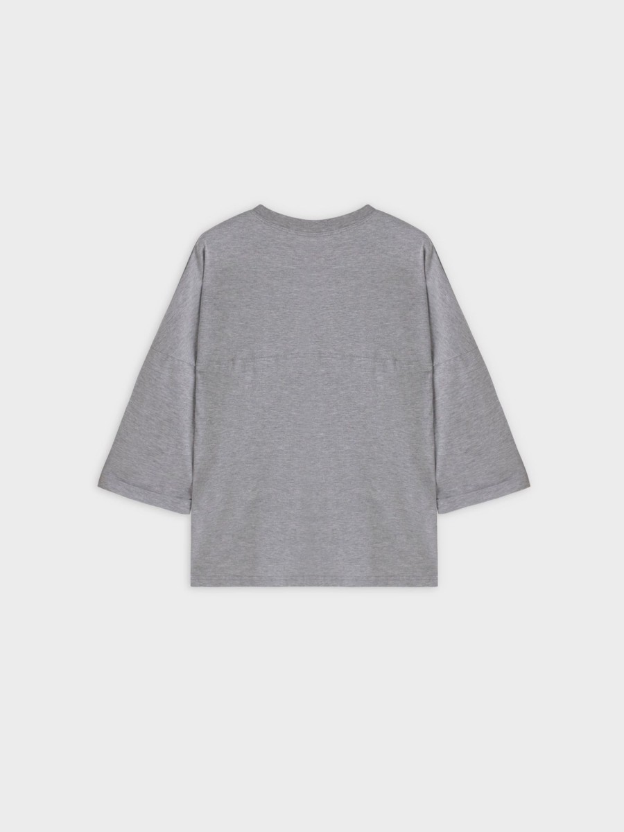 Wholesale Pocket Tab Tee-Grey/White Tees