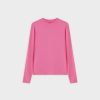 Wholesale Classic Tee Long Sleeve-Bright Pink Tees