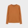 Online Crew Ribbed Dolman-Cognac Tees